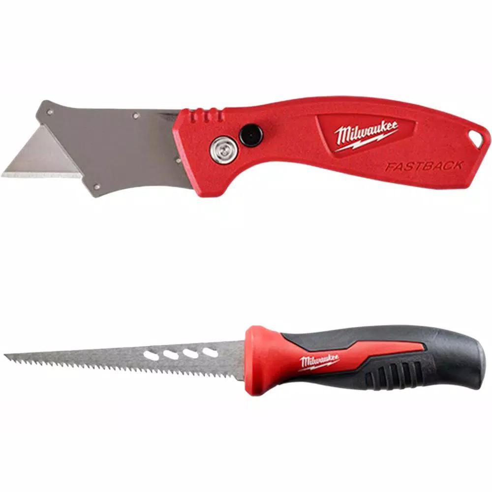 Milwaukee FASTBACK Compact Flip Utility Knife and 6 in. Fixed Jab Saw Set