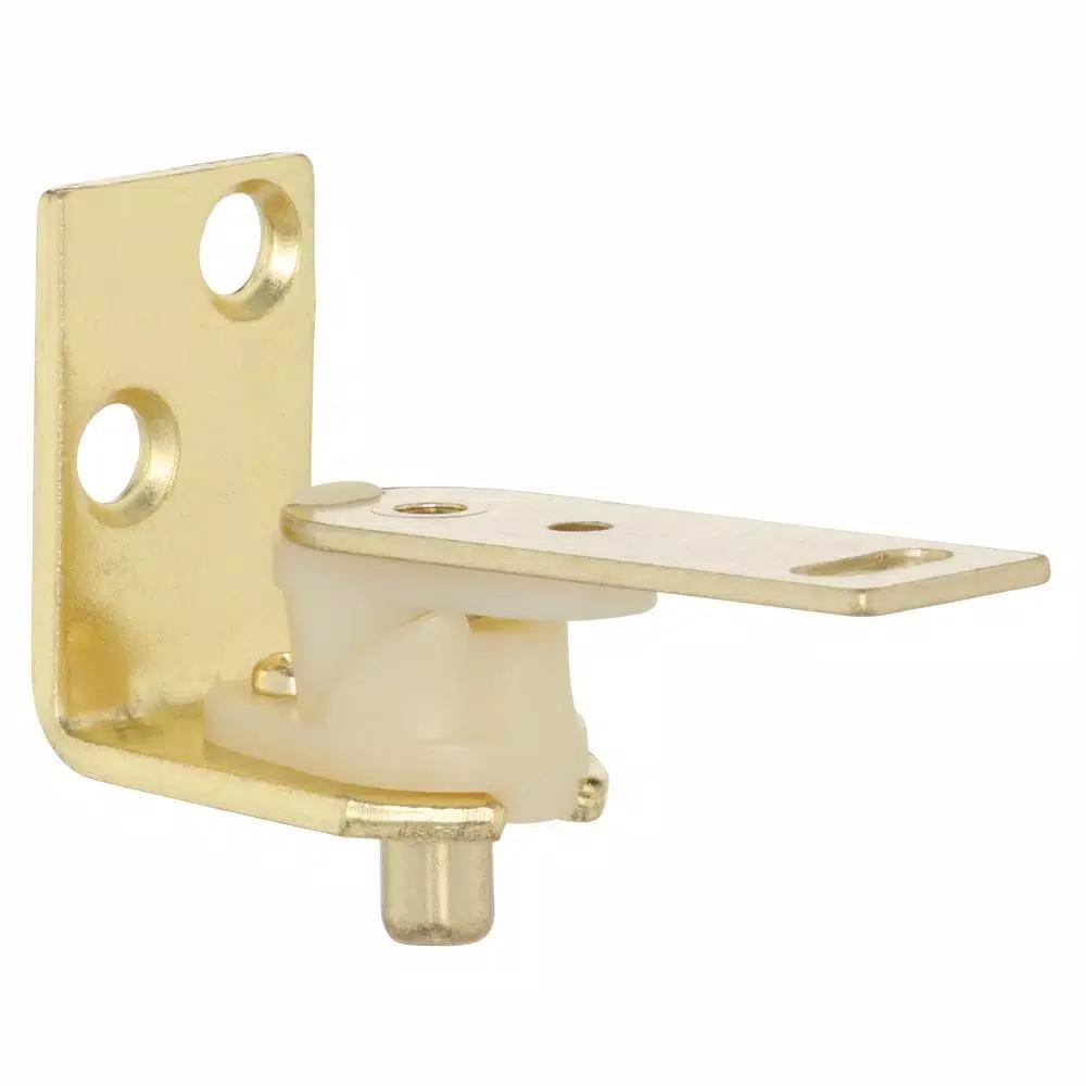 Prime-Line Brass Finished Steel Cafe Door Hinge Set, Double Acting & Self-Closing