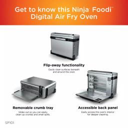 Ninja Foodi Digital Air Fry Oven, Stainless Steel Convection Toaster Oven with Flip-Away Storage thumbnail 5