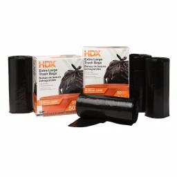 HDX 50 Gallon Extra Large Black Trash Bags, 1.1 Mil Thick, 100 Count thumbnail 6