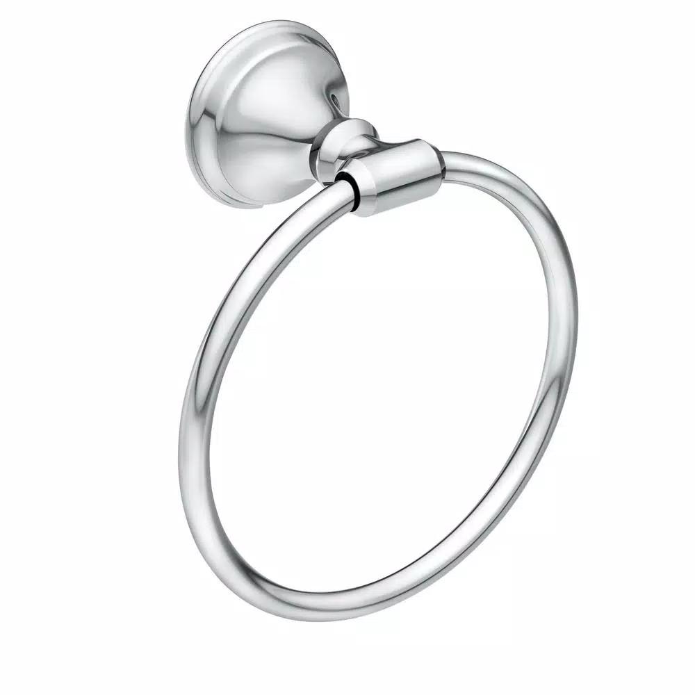 MOEN Jansen Chrome Towel Ring - Wall-Mounted Hand Towel Holder