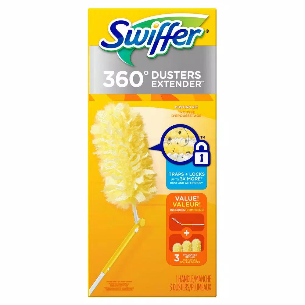 Swiffer Duster Starter Kit with Extendable Handle and Microfiber Dusters