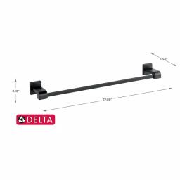 Delta Ara 24 in. Single Towel Bar, Matte Black thumbnail 6