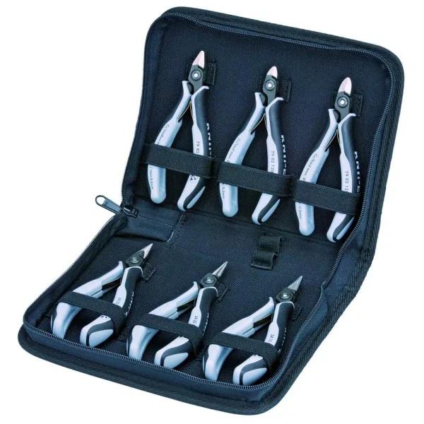 KNIPEX 6-Piece ESD Precision Electronics Pliers Set with Zippered Pouch