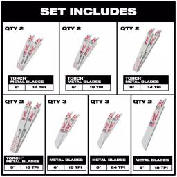 Milwaukee SAWZALL Bi-Metal Reciprocating Saw Blade Set, 26-Piece thumbnail 7