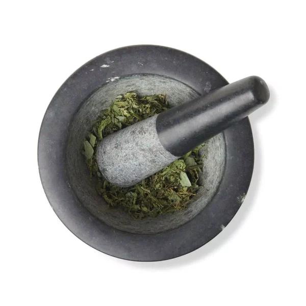 Fox Run 7 in. Black Granite Mortar and Pestle Set