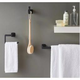 Pfister Venturi 18 in. Single Towel Bar, Matte Black Modern Metal Wall Mount thumbnail 3