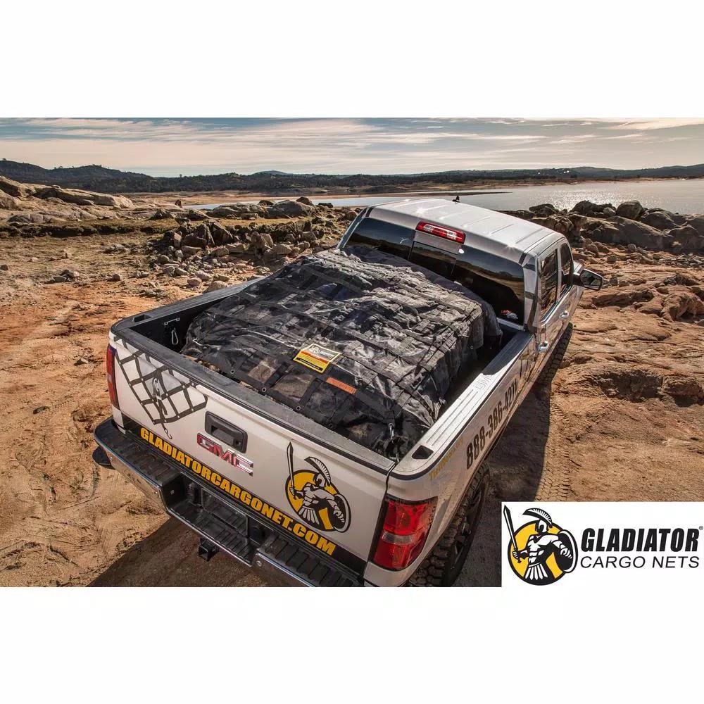 GLADIATOR Cargo Nets Gladiator Heavy-Duty Adjustable Cargo Net, 4.75 ft. x 6 ft., Includes Hardware