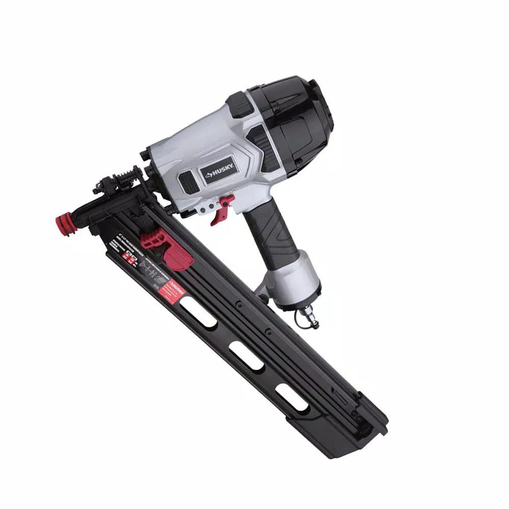 Husky 21-Degree 3-1/2 in. Full Round Head Pneumatic Framing Nailer