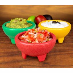 Taco Tuesday 3-Piece Plastic Salsa Bowl Set - 8 fl. oz. Assorted Colors thumbnail 2