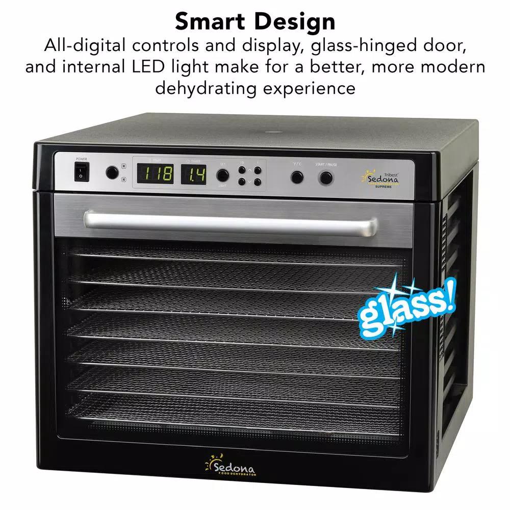 Tribest Sedona Supreme Digital Food Dehydrator with 9 Stainless Steel Trays