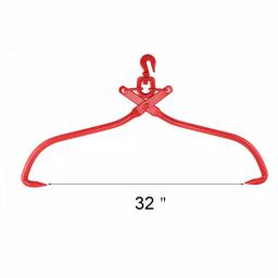 Earth Worth 32 in. Swivel Skidding Tongs with Hook for Logs, Timber, and Stumps thumbnail 2