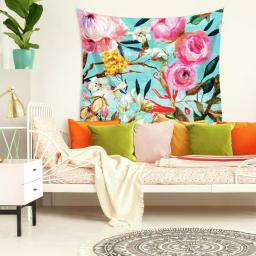 RoomMates Oil Paint Floral Large Wall Tapestry, Multi-Colored Polyester Wall Hanging thumbnail 3