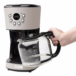 Haden 12-Cup Retro Style Programmable Drip Coffee Maker with Strength Control, Putty thumbnail 4