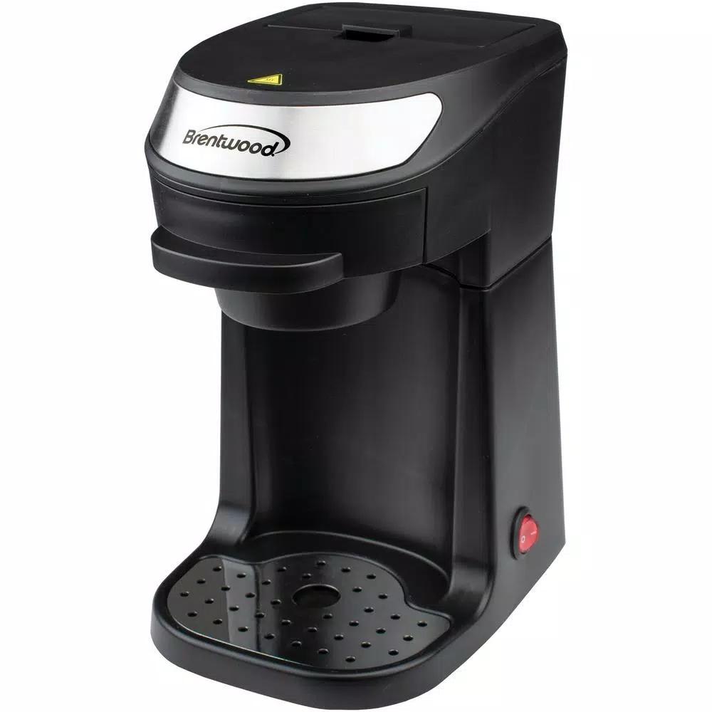 Brentwood Appliances TS-111BK Single Serve Coffee Maker with 12 oz. Porcelain Mug, Black