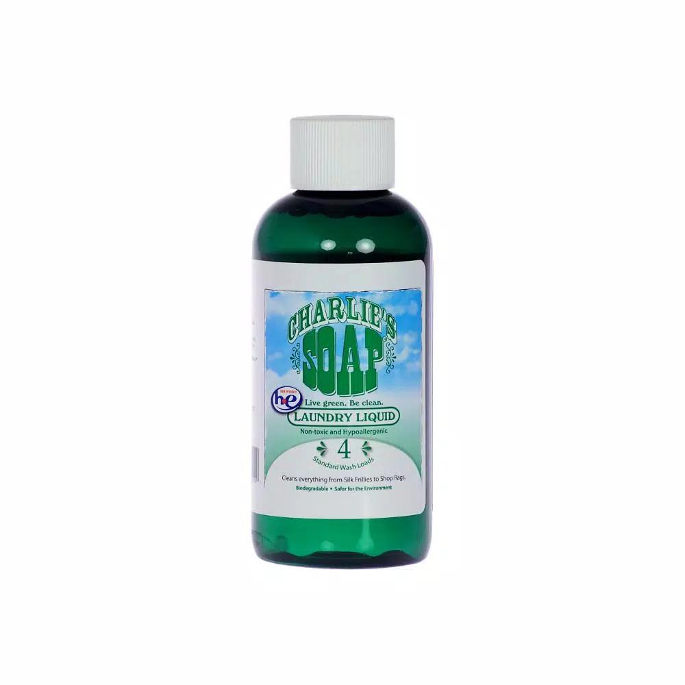 Charlie's Soap Liquid Laundry Detergent - Travel Size, 4-Wash, 4 oz