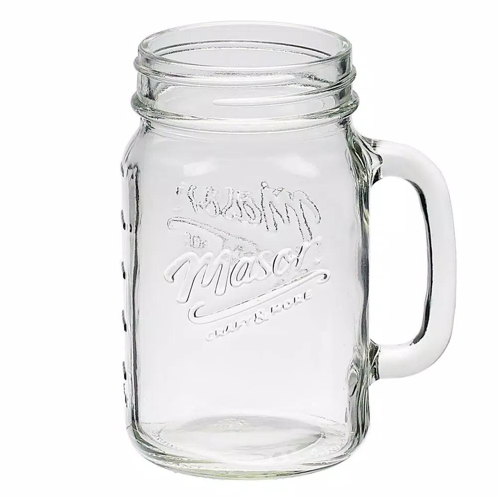 Unbranded Mason Craft and More 6-Piece Glass Beverage Dispenser Set with Metal Rack and 16 oz. Mugs