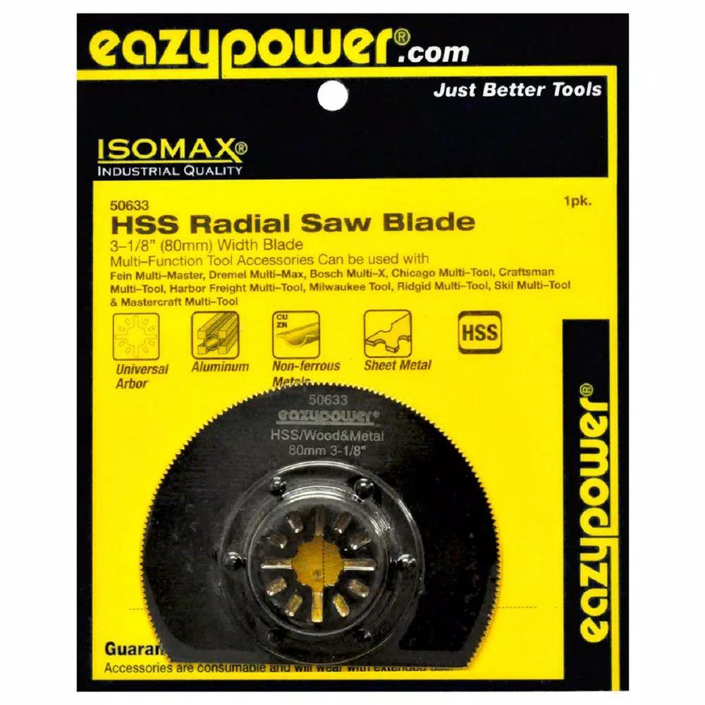 Eazypower 3-1/8 in. (80 mm) Oscillating Radial Saw Blade, Carbide Grit