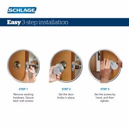 Schlage Plymouth Keyed Entry Door Knob, Matte Black, ANSI Grade 1 thumbnail 2