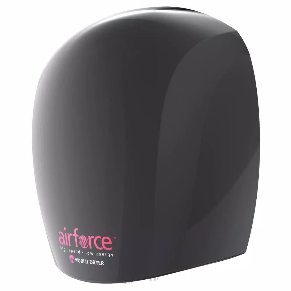 World Dryer Corporation Airforce J-162A3 High-Speed Electric Hand Dryer - Black Die-Cast Aluminum