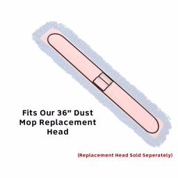 Alpine Industries 36 in. Iron Quick Change Dust Mop Frame (2-Pack) thumbnail 2