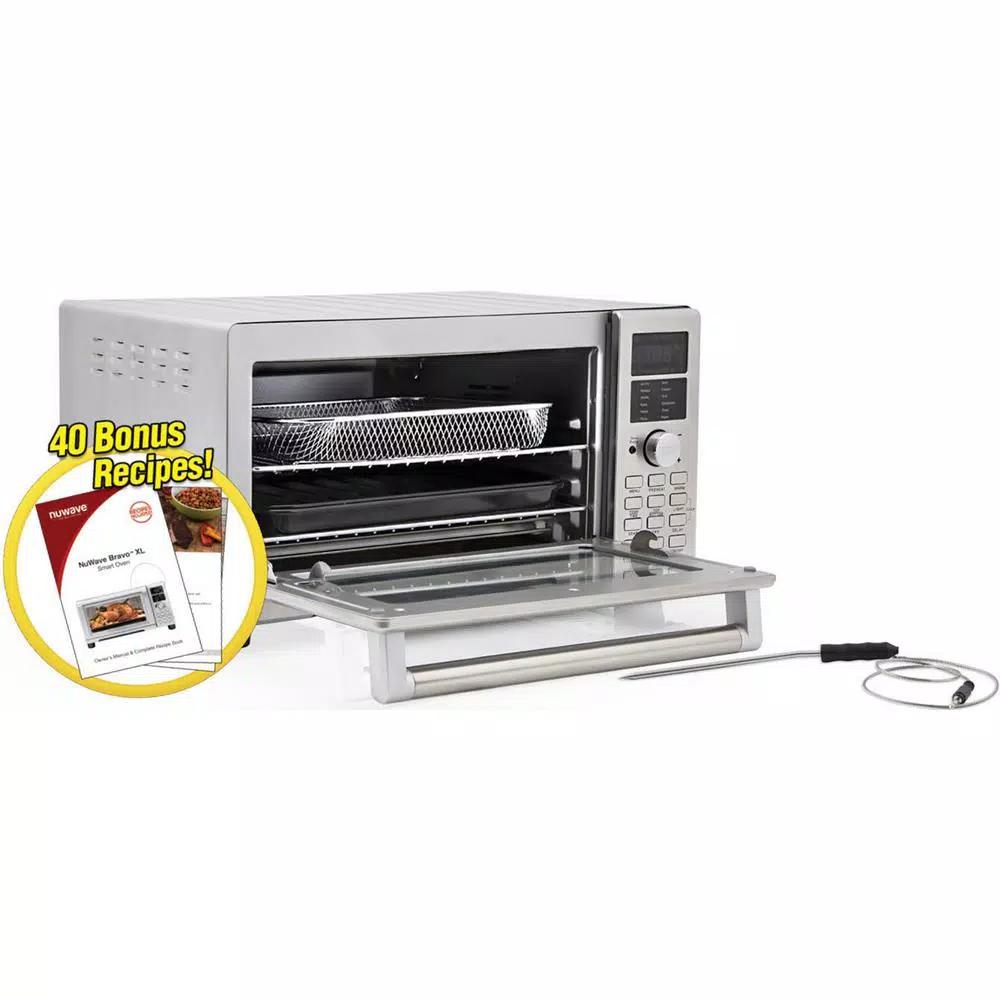 NuWave Bravo XL 1800W 4-Slice Stainless Steel Toaster Oven and Air Fryer