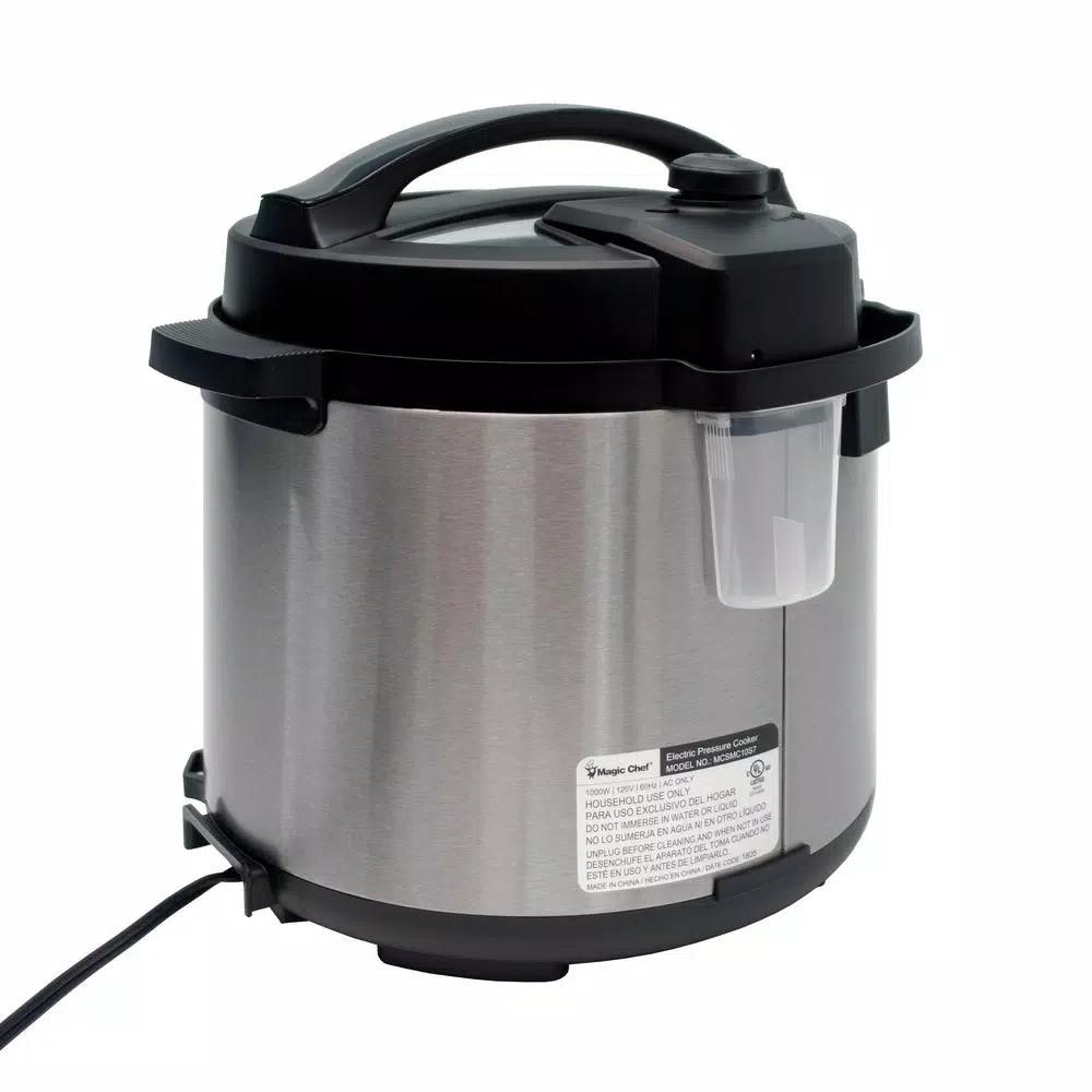 Magic Chef 6 Qt. Stainless Steel 7-in-1 Electric Multi-Cooker and Pressure Cooker