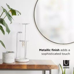 Umbra Hubba Round Contemporary Wall Mirror, Metallic Titanium, 34 in. thumbnail 3