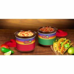 Taco Tuesday Mini Fiesta Dippers .65 Qt. Slow Cooker with Removable Ceramic Pot, Red thumbnail 4