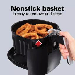Proctor Silex 1.58 Qt. Black Air Fryer, 900W Compact Countertop Fryer thumbnail 9