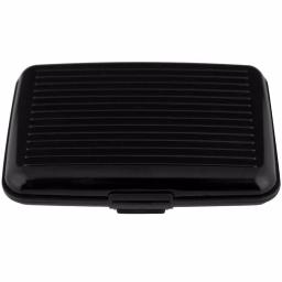 Trademark Aluminum RFID Blocking Slim Wallet - Black Hard Case Credit Card Holder thumbnail 1
