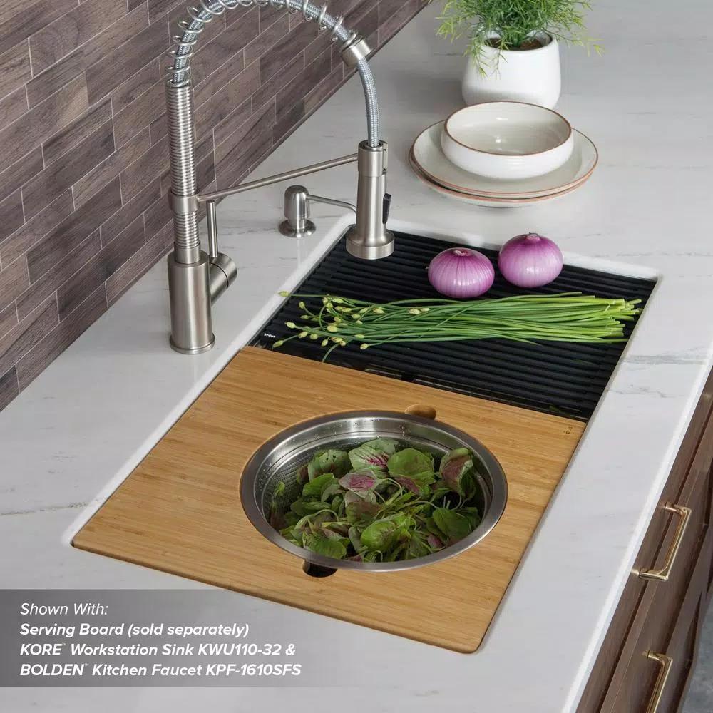 KRAUS Stainless Steel Mixing Bowl and Colander Set for Workstation Sinks