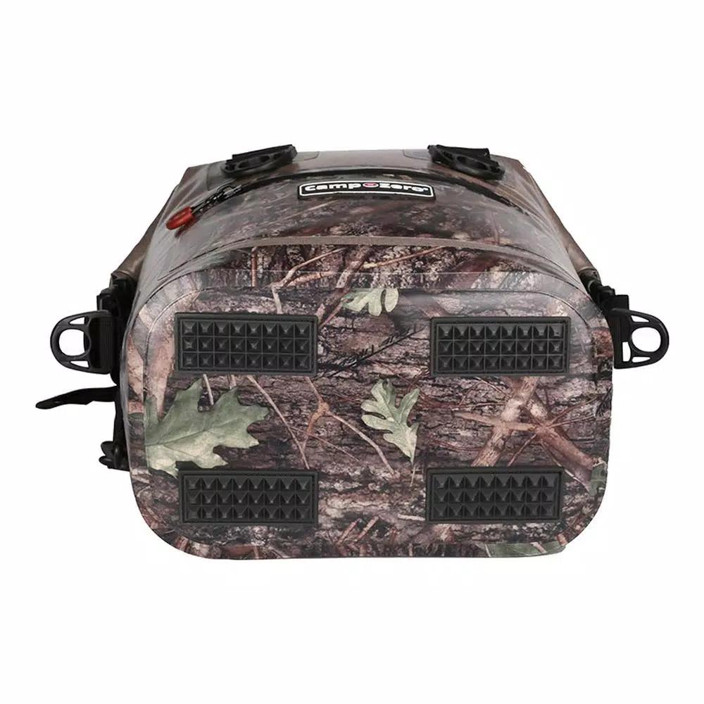 Camp-Zero Premium Soft-Side Backpack Cooler, 17.2 Qt. 20 Can Capacity, Beige and Camo