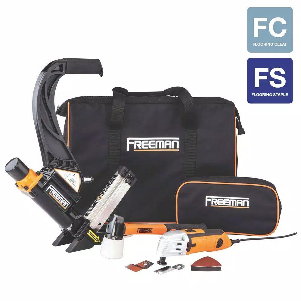 Freeman P50MTCK 2-in-1 Pneumatic Flooring Nailer & Oscillating Multi-Tool Combo Kit