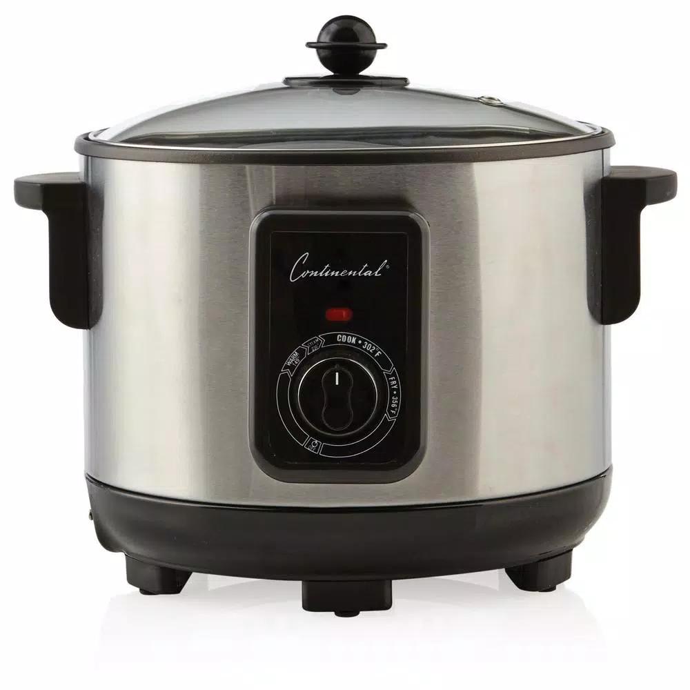 Continental 5.8 Qt. Electric Deep Fryer and Multi-Cooker, Stainless Steel