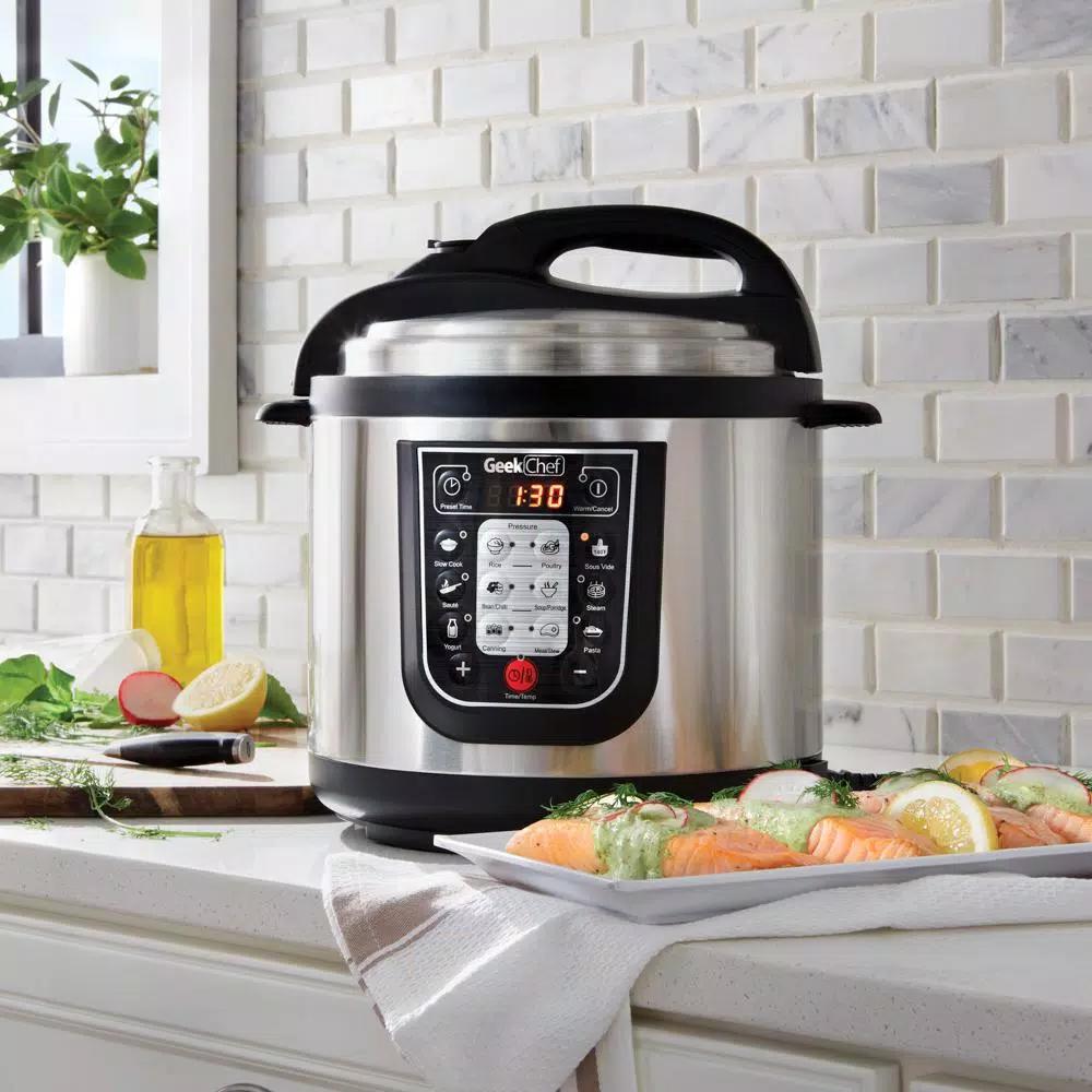 Geek Chef GeekChef 11-in-1 Electric Pressure Cooker, 6 Qt. Multi-Function Programmable Cooker with Sous Vide & Timer