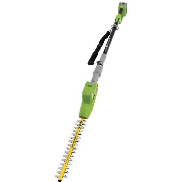 Earthwise 24V Cordless Lithium-Ion 17 in. Pole Hedge Trimmer with 2.5 Ah Battery