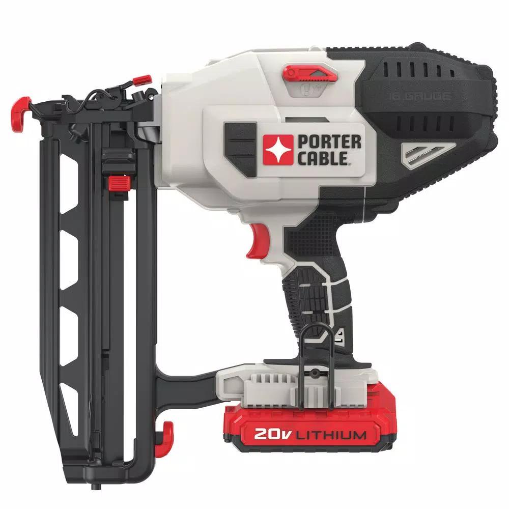 Porter-Cable 20V MAX 16-Gauge Cordless Straight Finish Nailer Kit with 1.5 Ah Battery and Charger