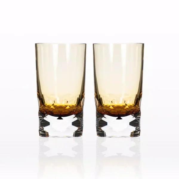 Rolf Glass Vienna 14 oz. Amber HiBall Glassware Set of 2