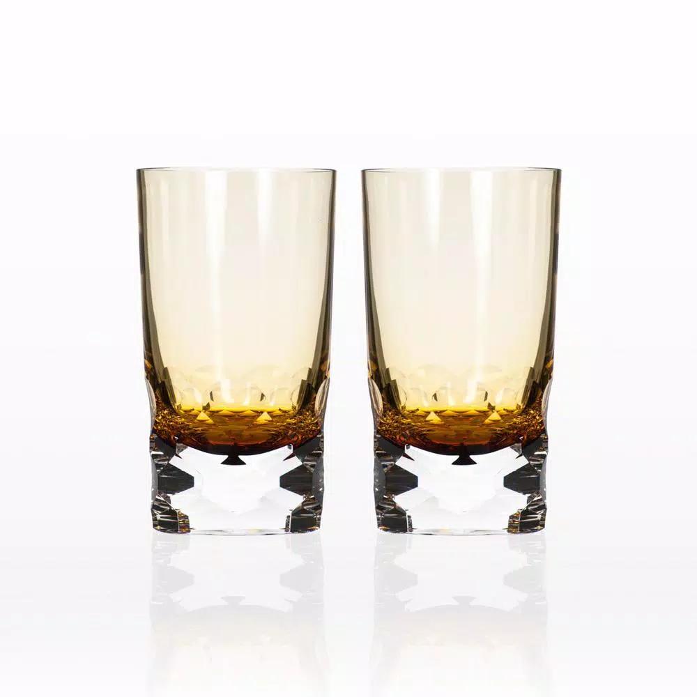 Rolf Glass Vienna 14 oz. Amber HiBall Glassware Set of 2