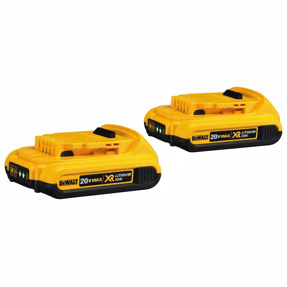 DEWALT 20V MAX XR 16-Gauge Angled Finish Nailer Kit with (2) 2.0Ah Batteries