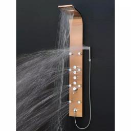 AKDY 65 in. 8-Jet Bronze Stainless Steel Shower Panel System with Rainfall Waterfall and Handheld Wand thumbnail 2