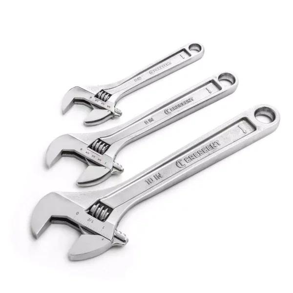 Crescent 3-Piece Adjustable Wrench Set, 6 in., 8 in., and 10 in.