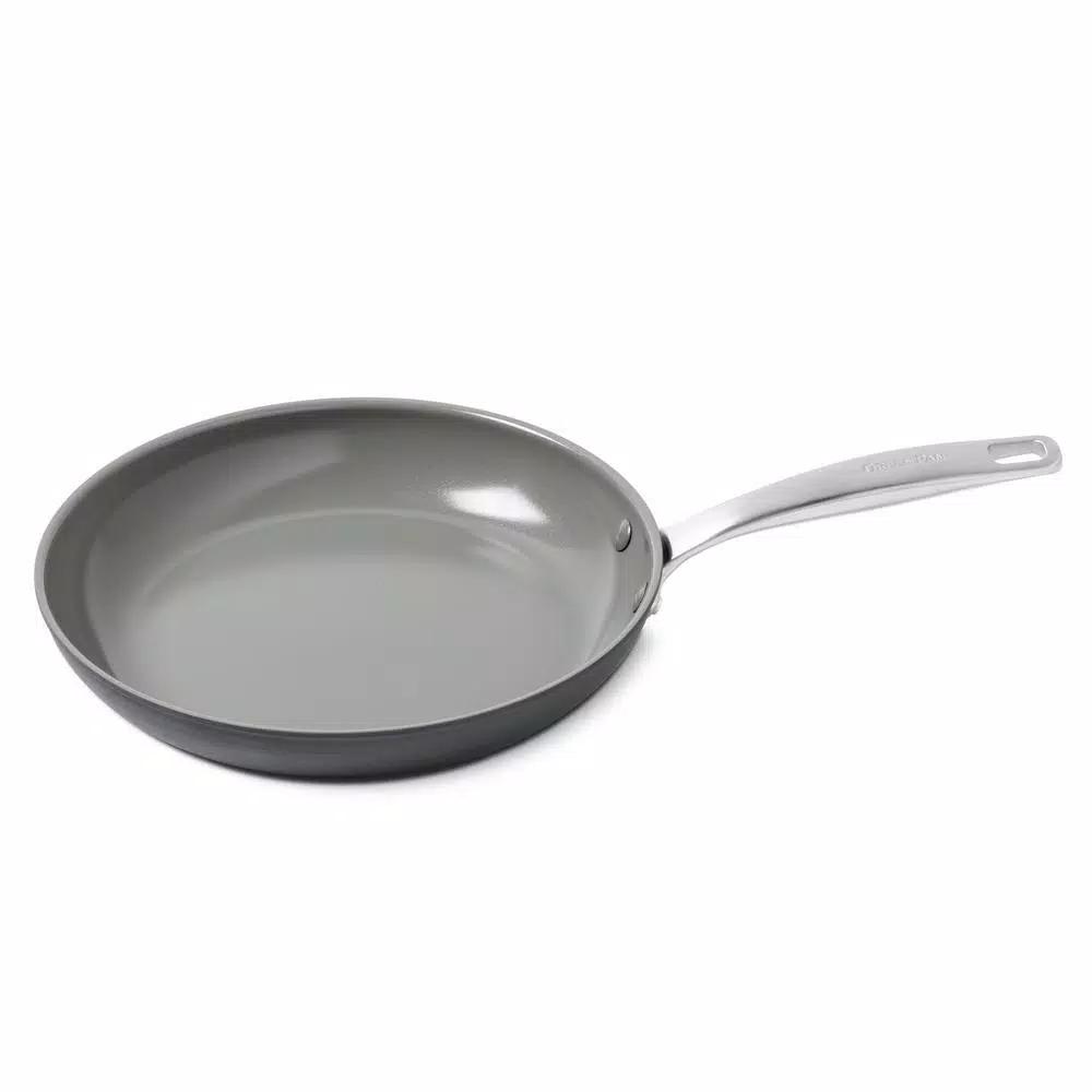 GreenPan Chatham 12 in. Hard-Anodized Aluminum Ceramic Nonstick Frying Pan, Gray