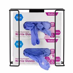 Alpine Industries Double Box Metal Wire Wall Mounted Glove Dispenser, Black thumbnail 2