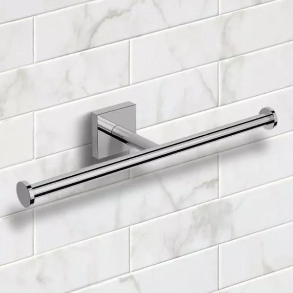 Nameeks Nice Hotel Double Toilet Paper Holder, Polished Chrome Brass