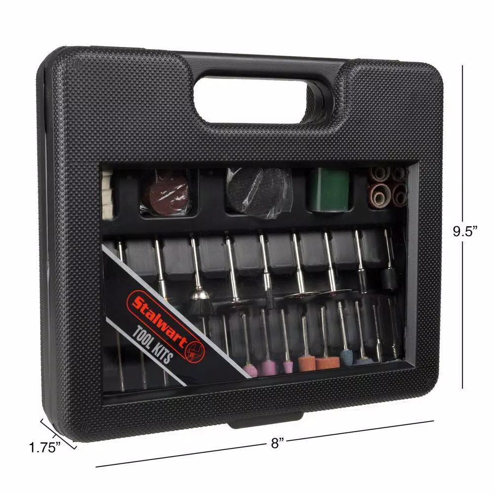 Stalwart 100-Piece Rotary Tool Accessory Kit for Sanding, Grinding, Polishing, and Cutting