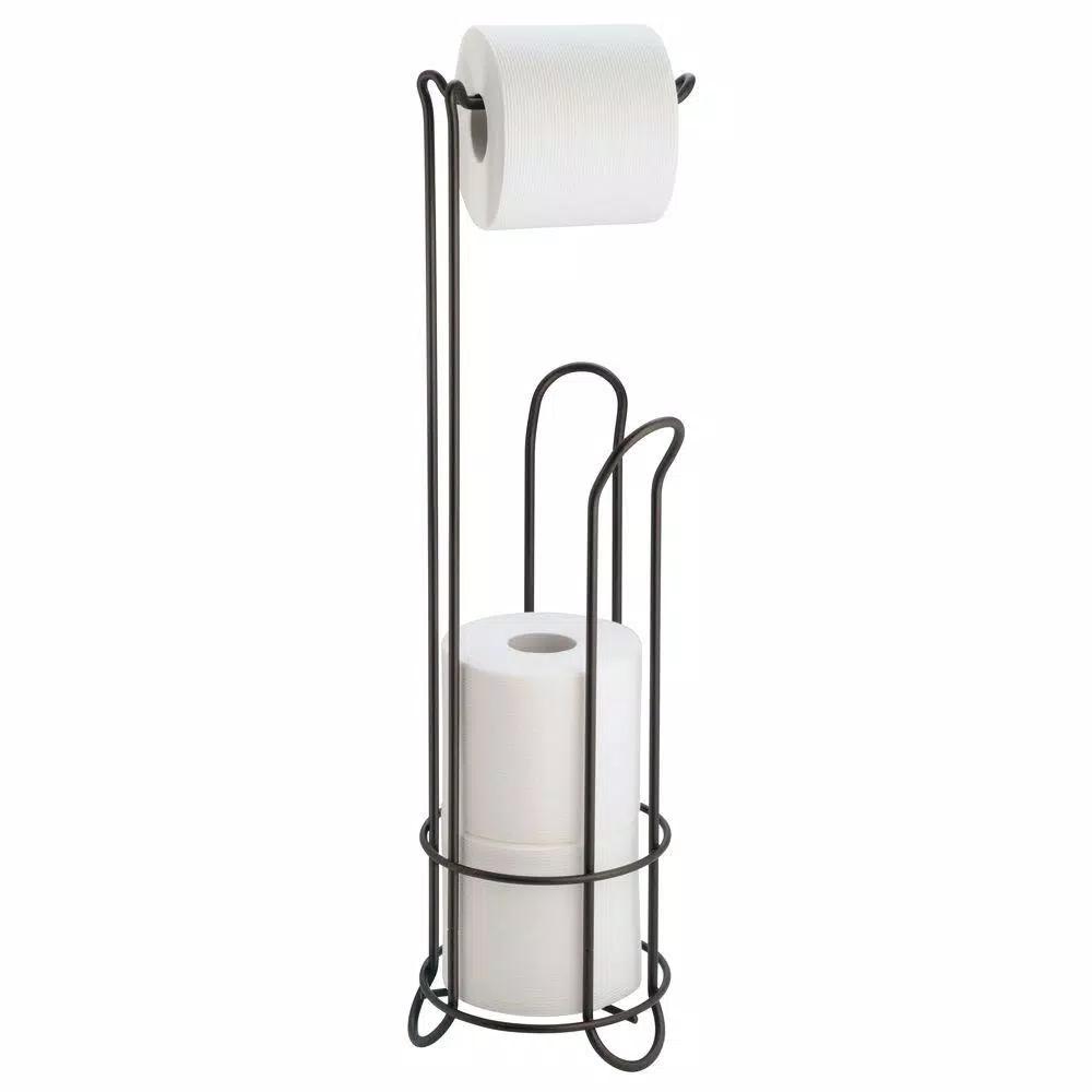 interDesign Classico Bronze Steel Wire Freestanding Toilet Paper Holder