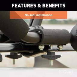 CURT Aluminum Kayak Roof Rack Carrier, 75 lb Capacity, Universal Fit thumbnail 4