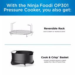 Ninja Foodi 6.5 Qt. Black Stainless Steel Electric Pressure Cooker and Air Fryer with TenderCrisp Technology thumbnail 4